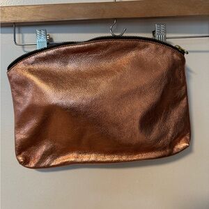 Vintage BAGGU Metallic Leather Clutch